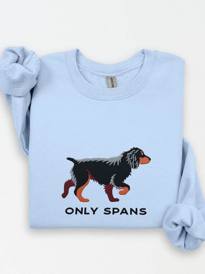Only Spans Sweatshirt (Embroidered) of a Working Cocker Spaniel(Black & Tan) product image (1)