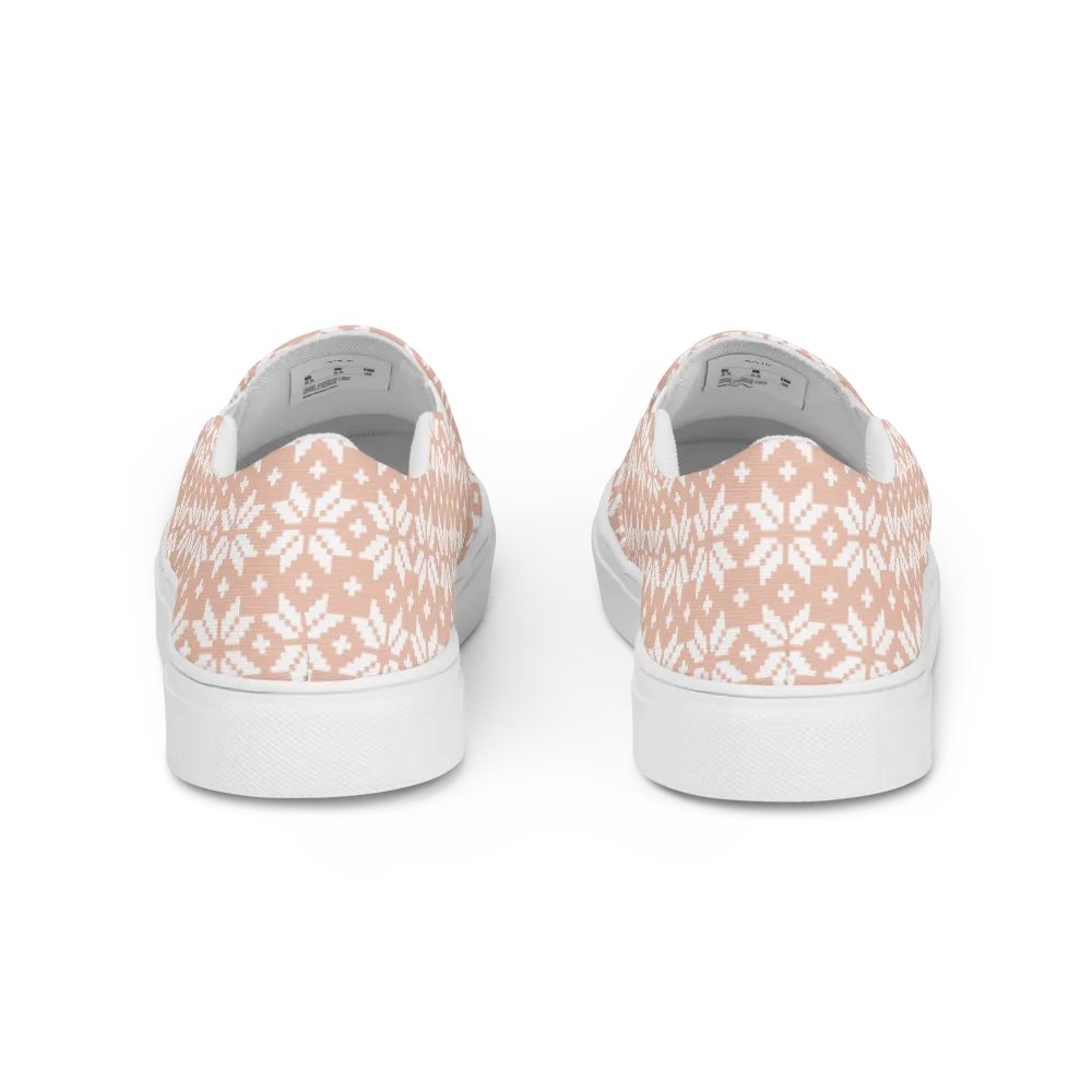 Pink Blossom Criss Cross Stitch Slip-Ons product image (6)