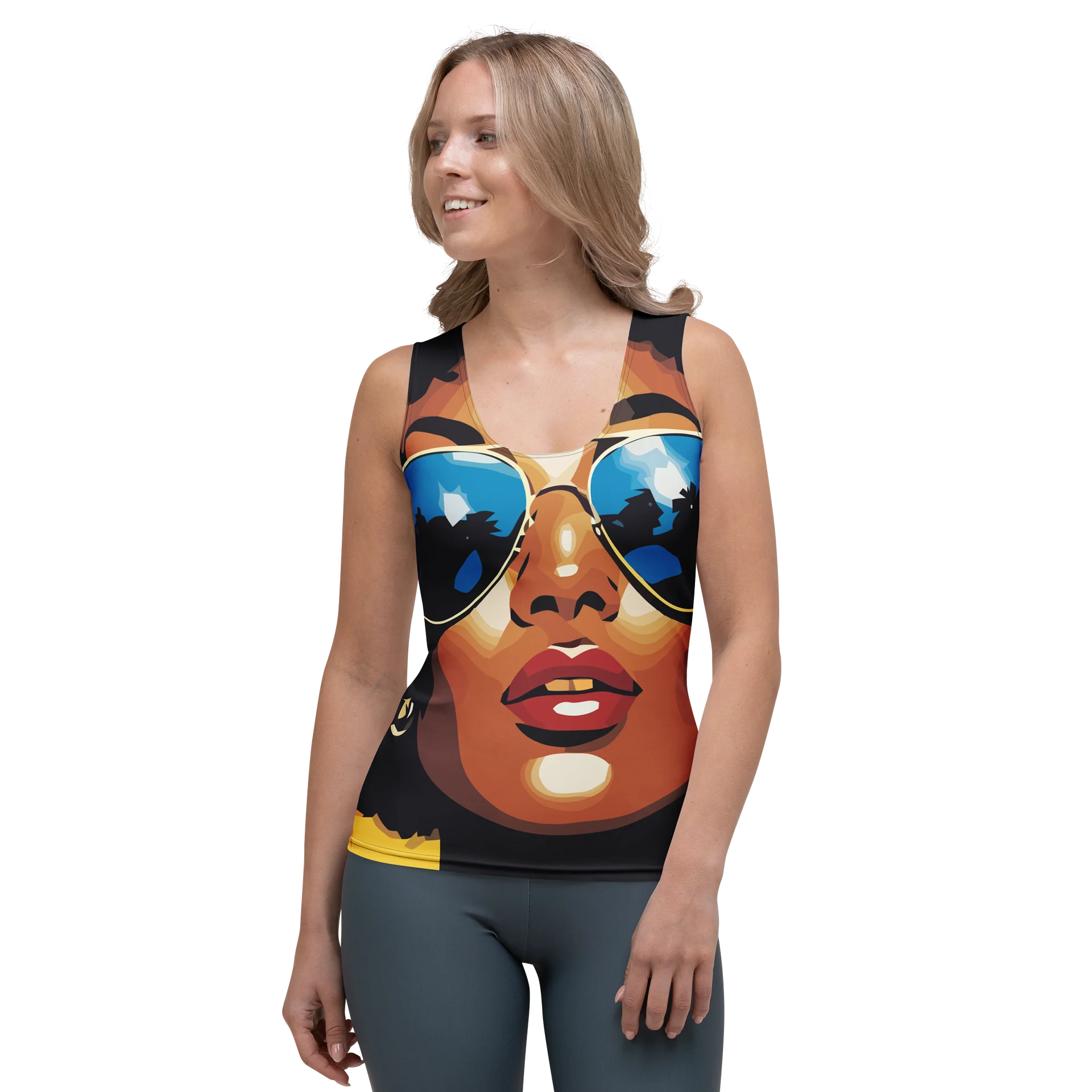 Caribbean Apples - Warm Caribbean Summer Retro | Form-Fitting Women's Tank Top product image (2)