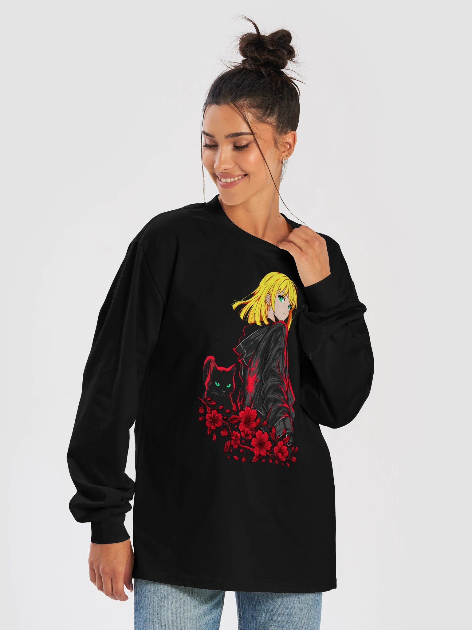Midnight Bloom Long Sleeve T-Shirt product image (6)