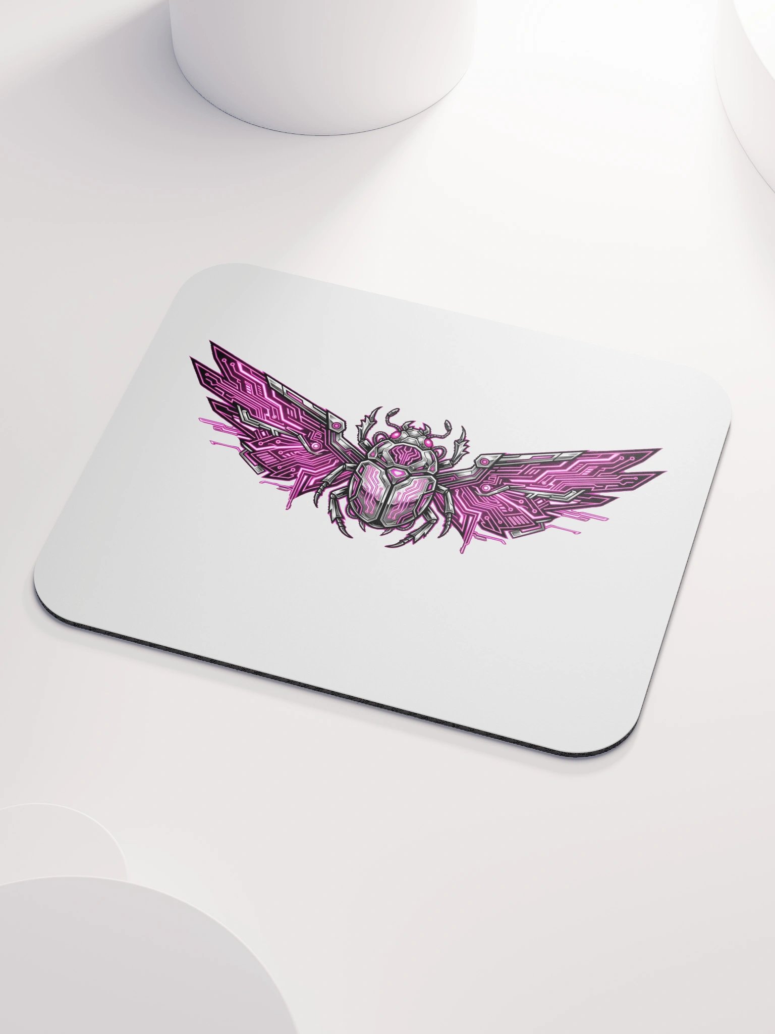 Neon Scarab Circuit Mouse Pad product image (3)