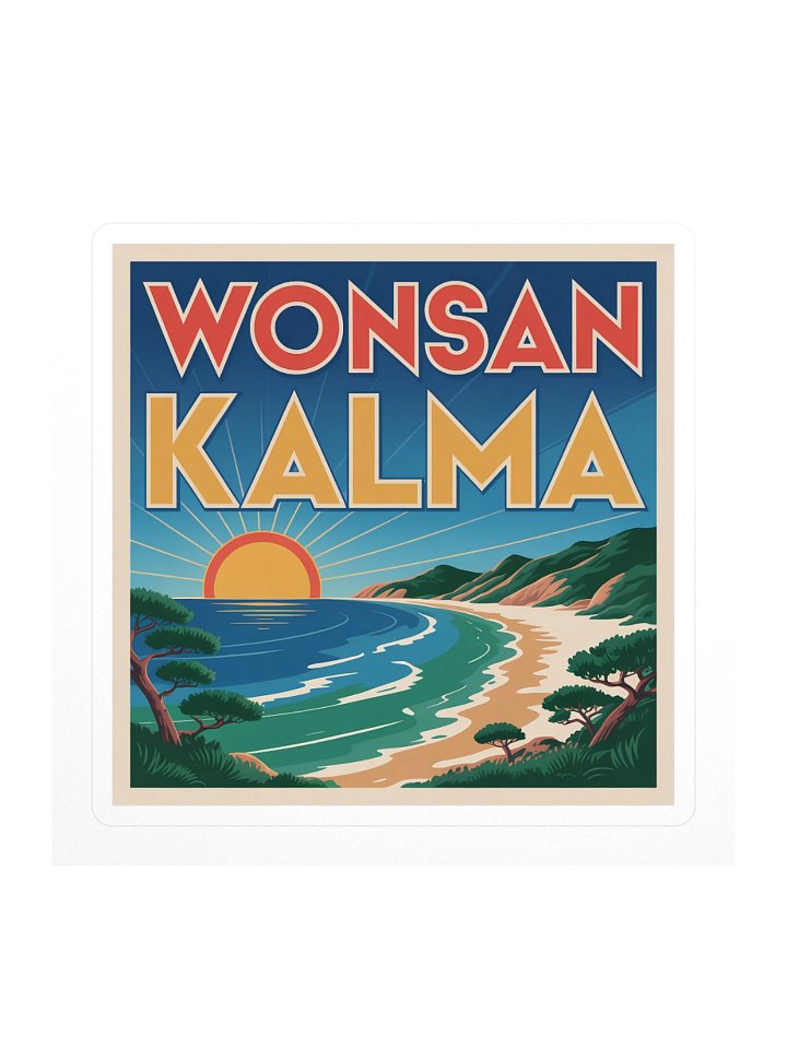 Wonsan Kalma Beach Resort Sticker (Square) — VP.STKR-02 product image (1)