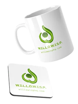 Field Mug and Coaster (white)