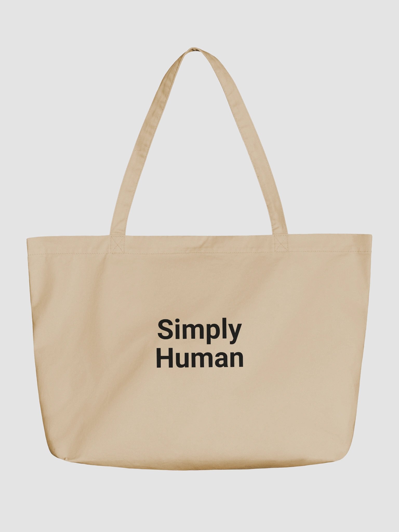 “Simply Human” My Vibe Beige Tote Bag product image (1)