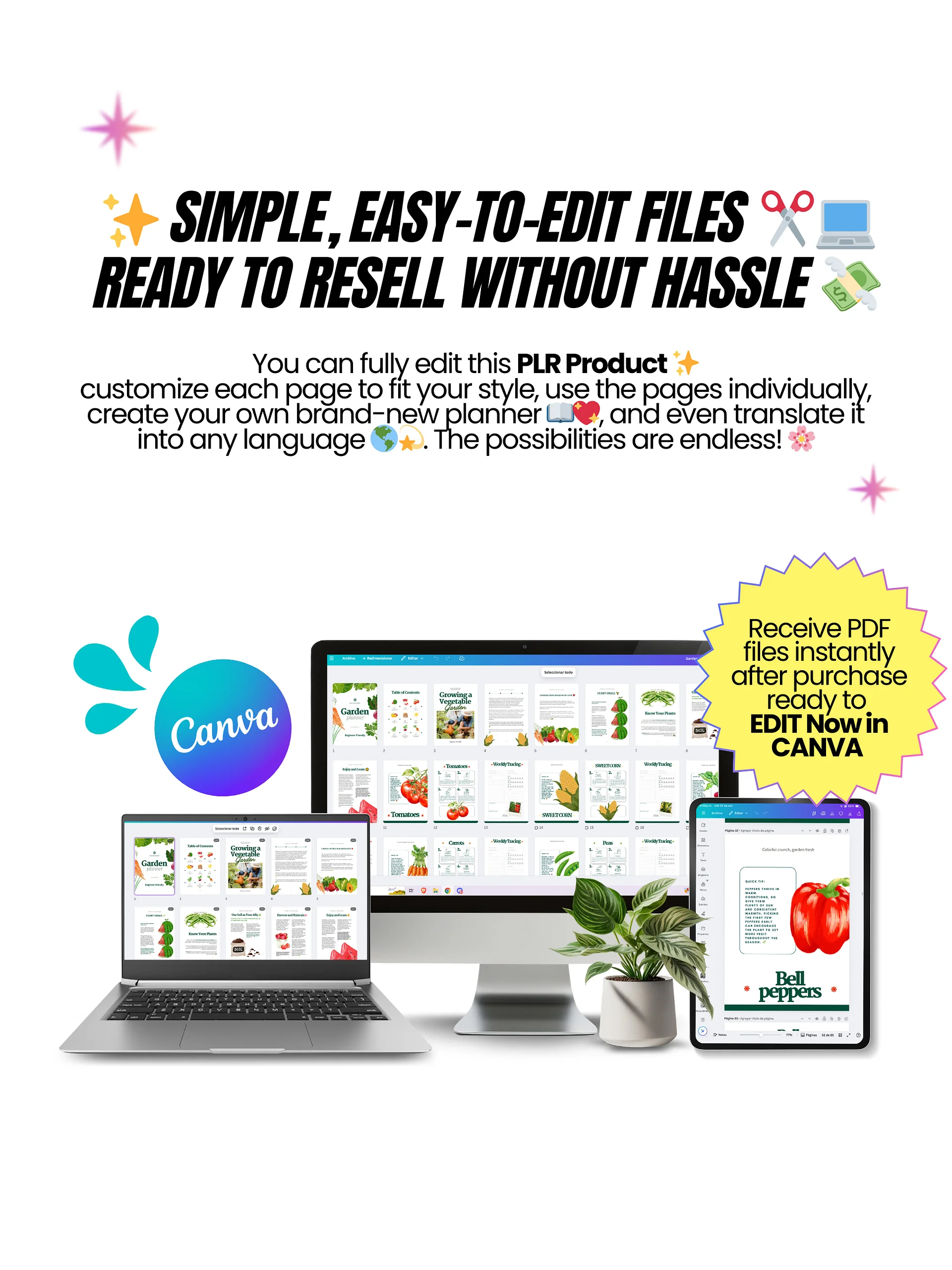 Garden Planner & Growing Guide for Beginners | PLR/MRR Ebook product image (4)