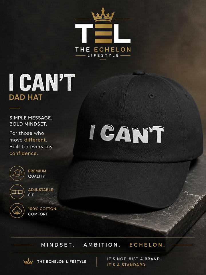 Unisex Cap · "I Can't" product image (1)