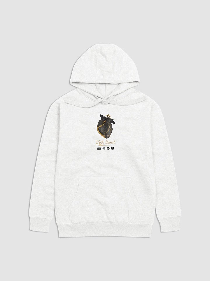 white hoodie with Heal cover art product image (1)