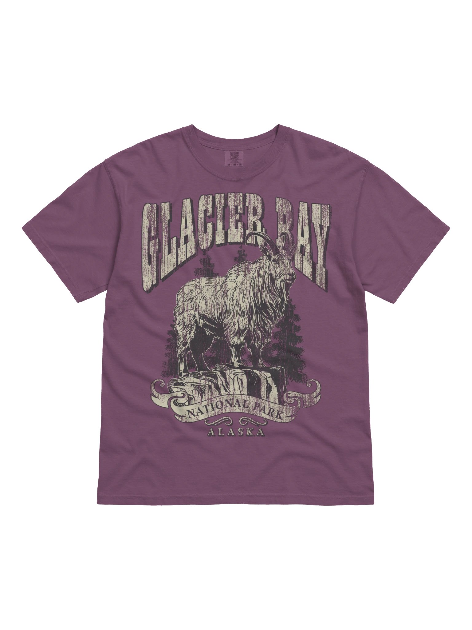 Glacier Bay National Park Shirt – Vintage Mountain Goat Graphic Tee Alaska product image (4)