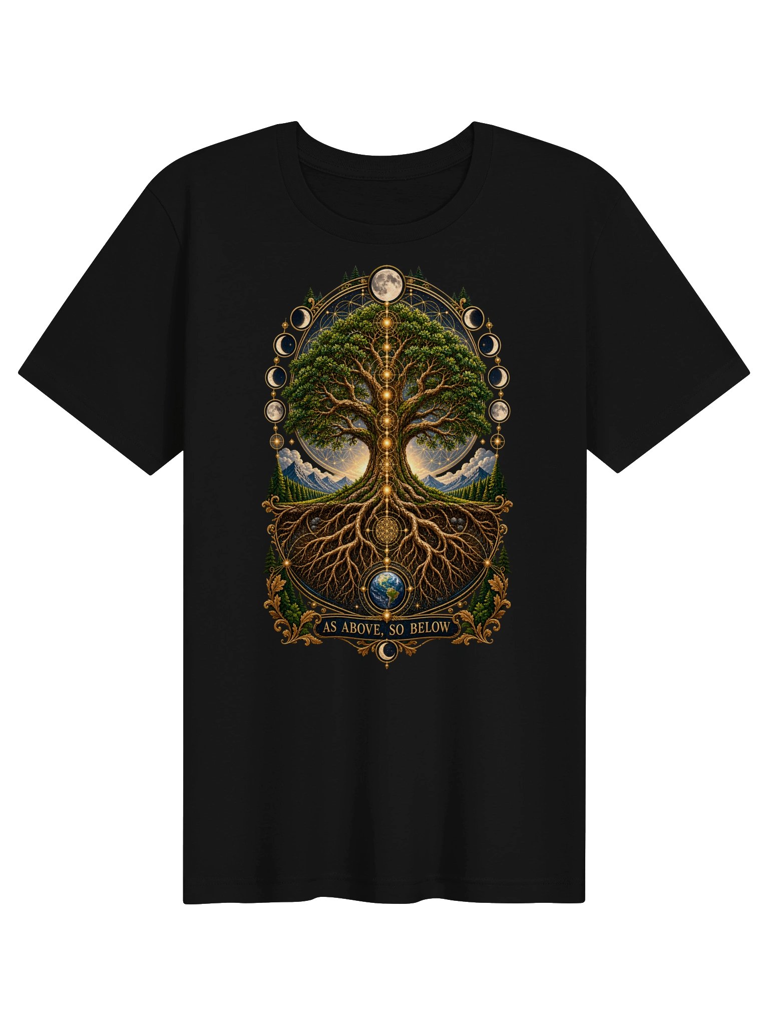 As Above, So Below Celestial Tree T-Shirt product image (1)