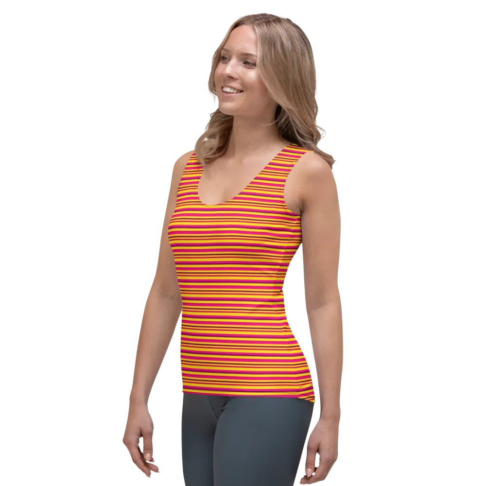 Retro Racer Stripes All-Over Tank Top product image (5)