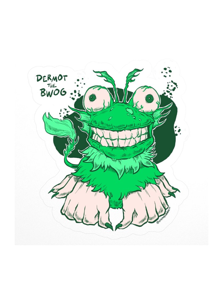 Dermot the Bwog | 3"x3" Kiss Cut Sticker product image (1)