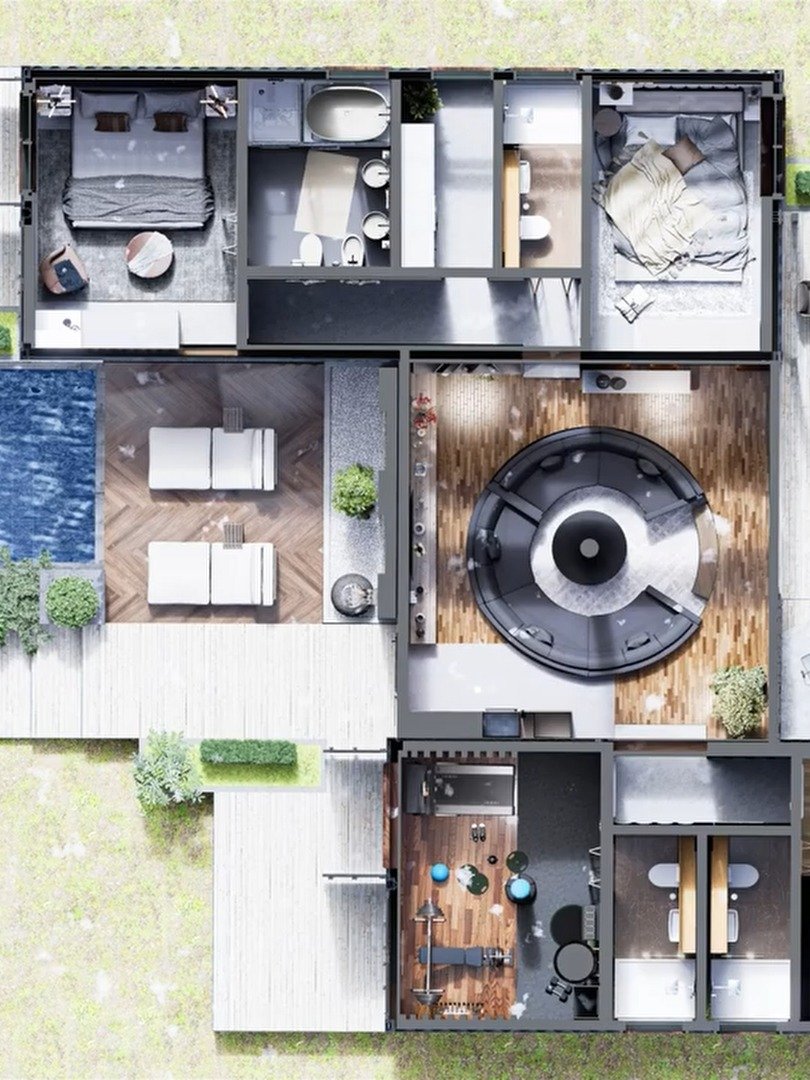 Shipping Container House 10 - Drawings\Blueprints CAD + PDF - Metric & Imperial product image (12)