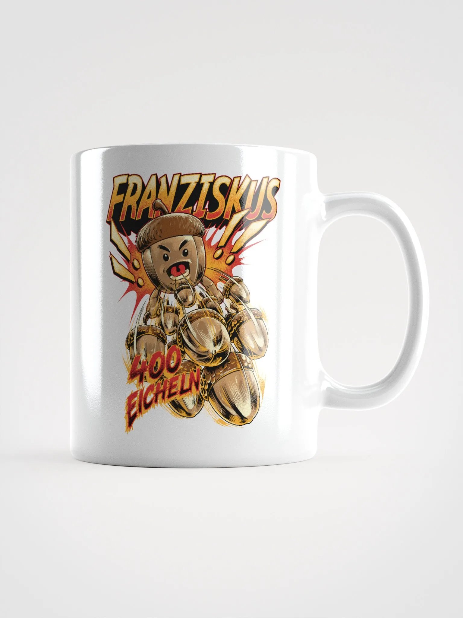 White Mug: Franziskus / 400 Eicheln product image (3)