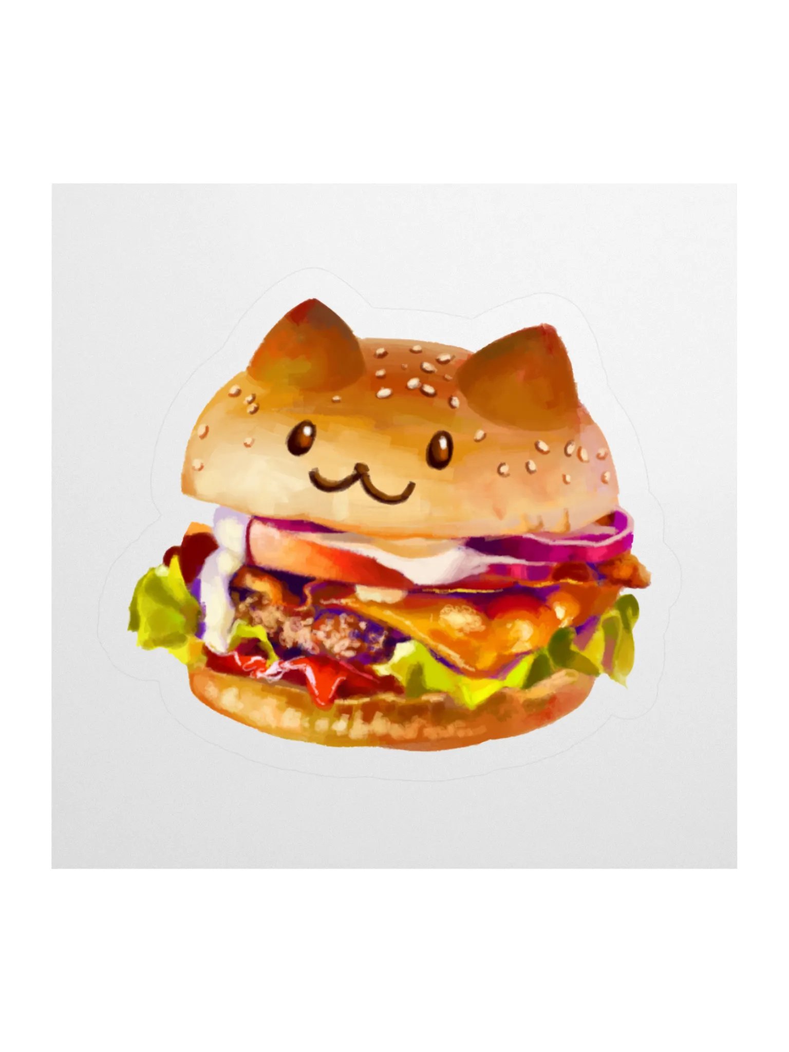 Cat Sandwich Sticker :3 product image (2)