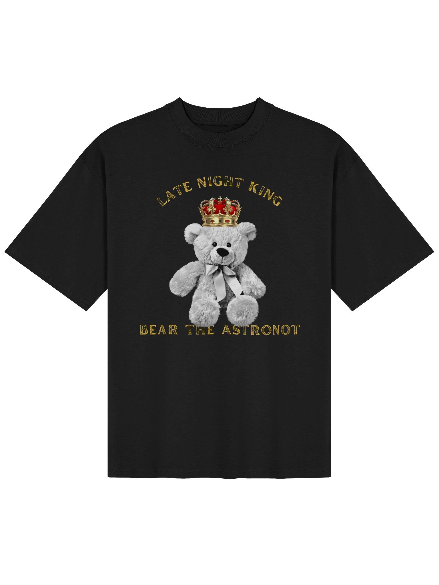 Bear the Astronot Late Night King Teddy Oversized T-shirt product image (1)