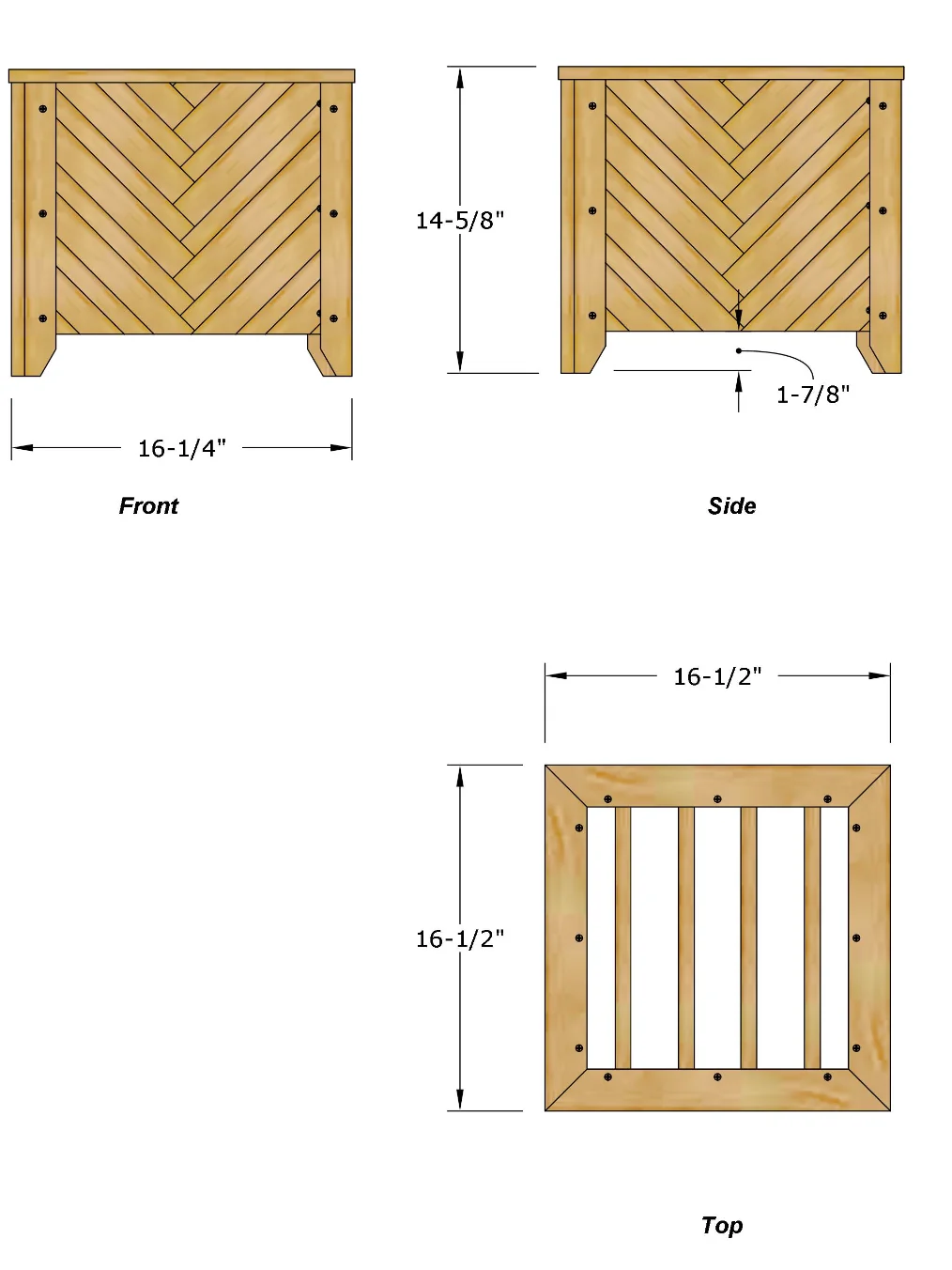 Herringbone Picket Planter Plan product image (6)