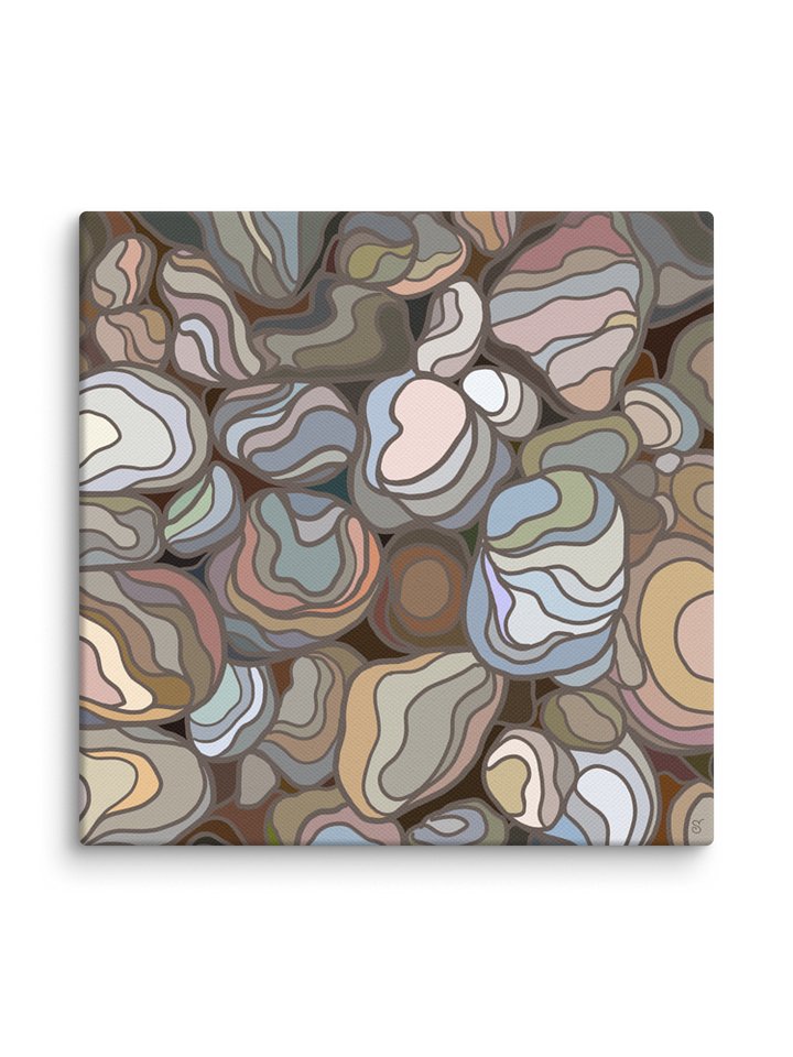 Earthy Canvas Art: Stone Pattern - Stones No. 3 product image (2)