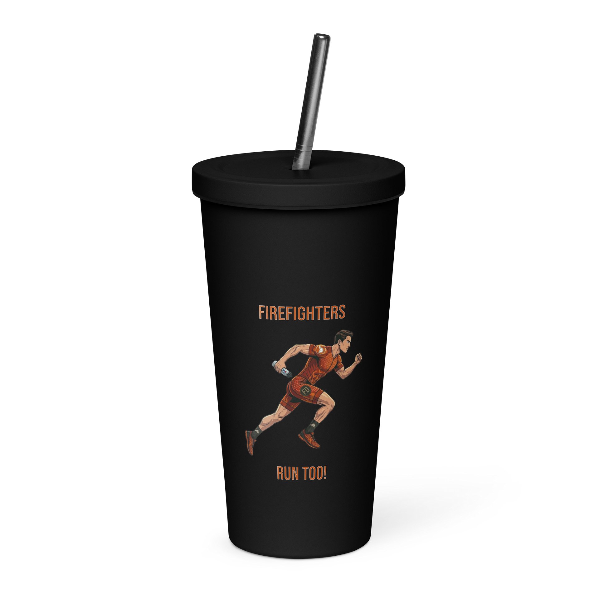 Firefighter Athlete Tumbler with Straw | Mens Running Edition product image (1)