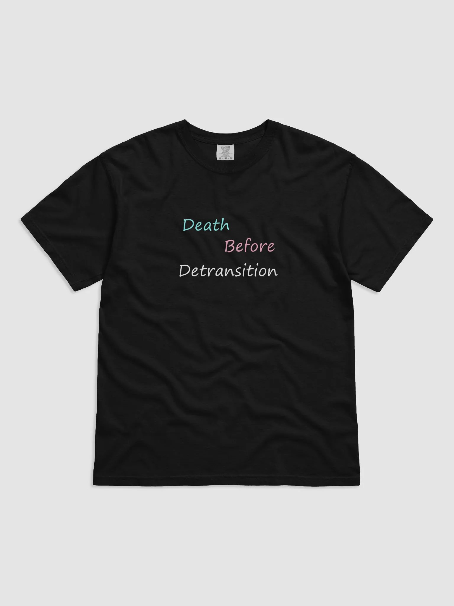 Death Before Detransition Text Shirt product image (1)