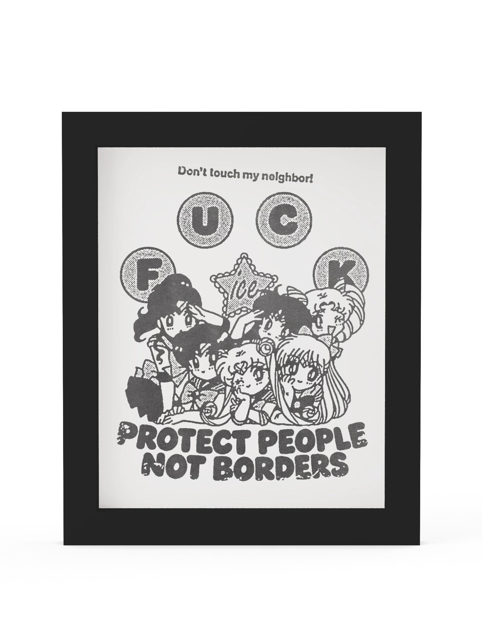 PROTECT PEOPLE ! Framed Print. product image (1)