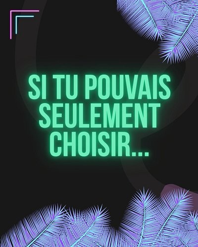 À la fin de chaque épisode, je pose une très simple question à tous mes invités…

Si tu pouvais seulement choisir…

5 chanson...