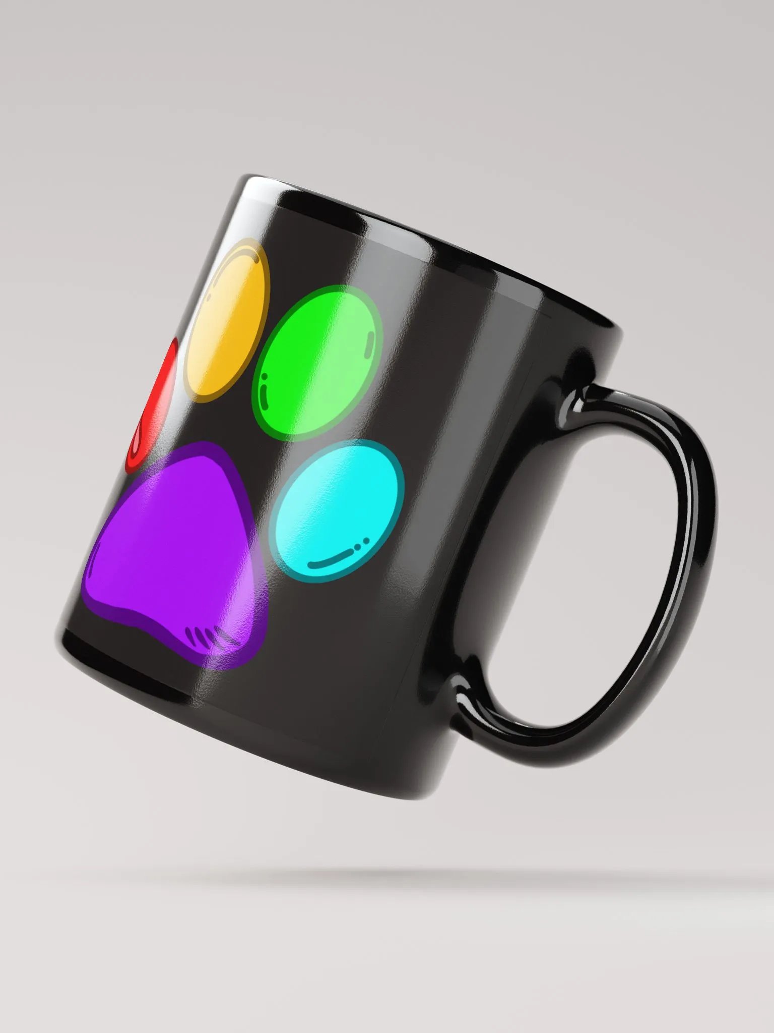 Black Colorful Paw Mug product image (4)