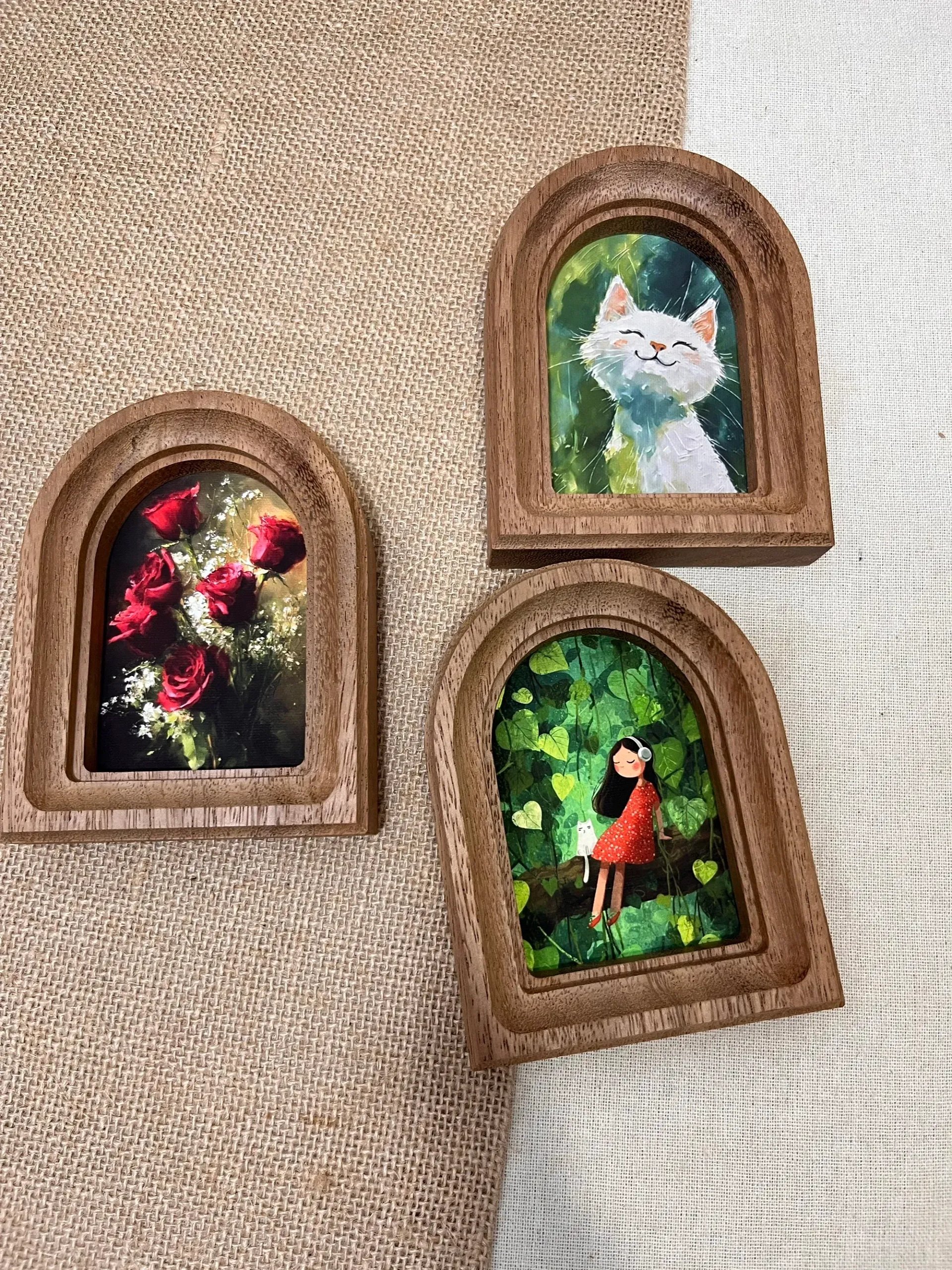 Handcrafted Walnut Wood Arch Picture Frame product image (1)