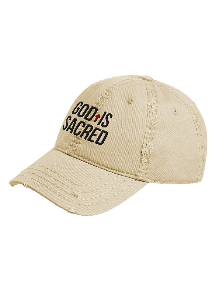 God Is Sacred - Distressed Dad Hat (Light) product image (2)