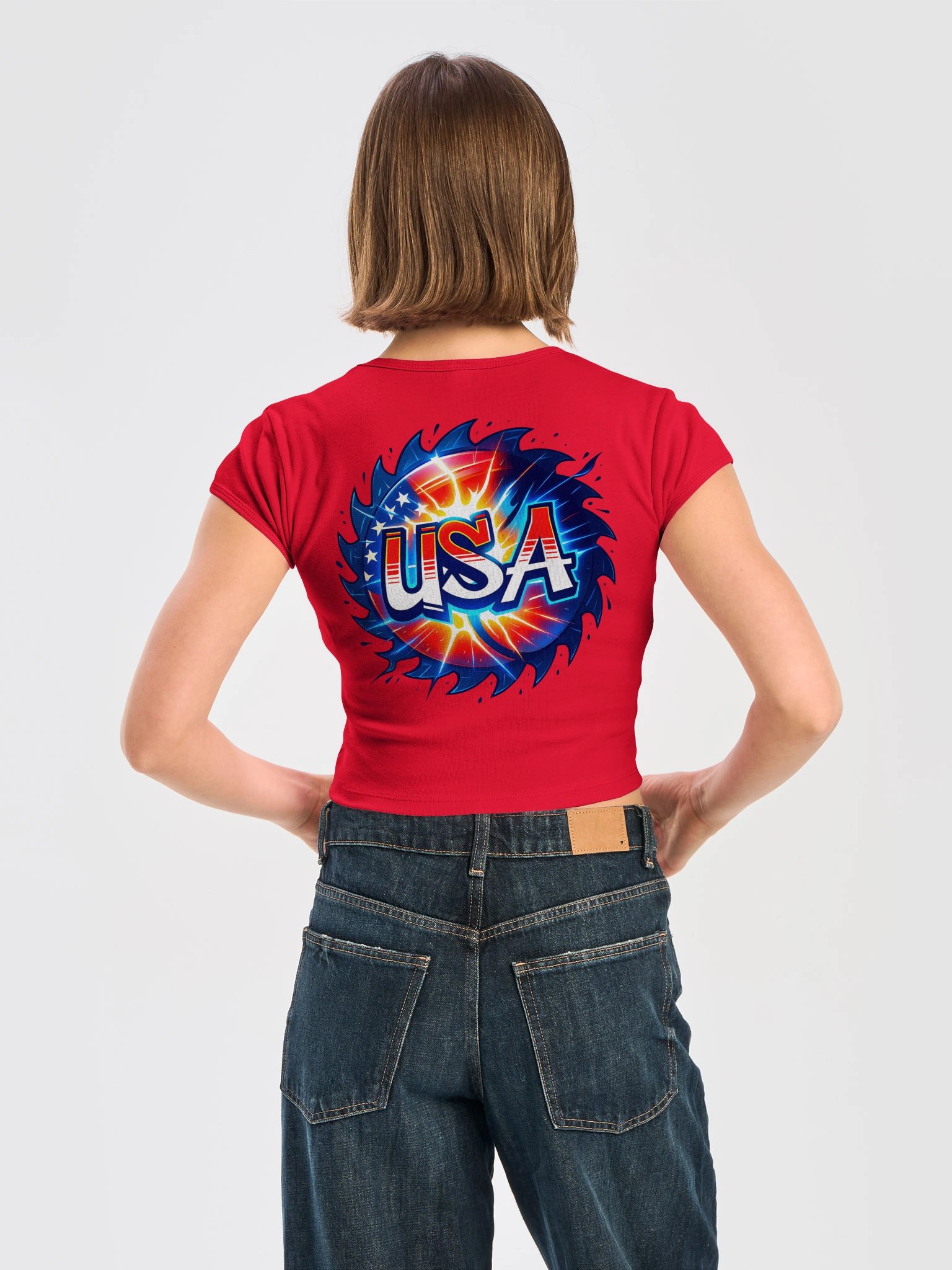 USA Patriotic Burst Baby Tee product image (18)