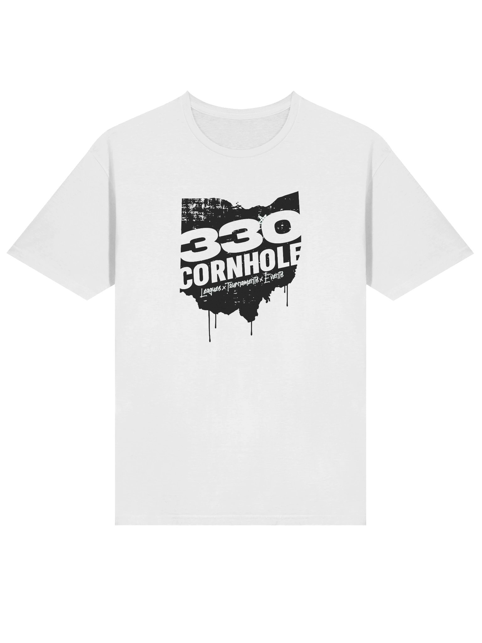 Gildan Softstyle 330 Cornhole Grunge State Outline T-Shirt product image (1)