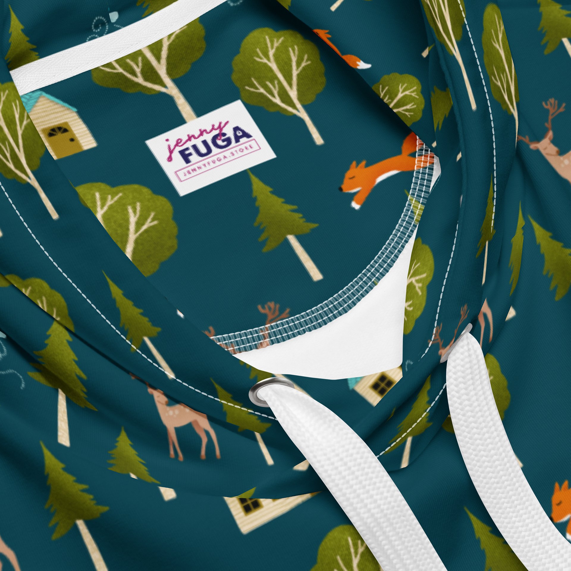 Cozy Cabin and Forest Animals Recycled Unisex Hoodie product image (4)