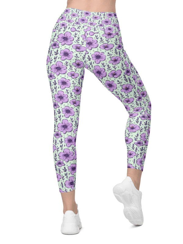Lavender Fields — Soft Floral Crossover Leggings product image (5)