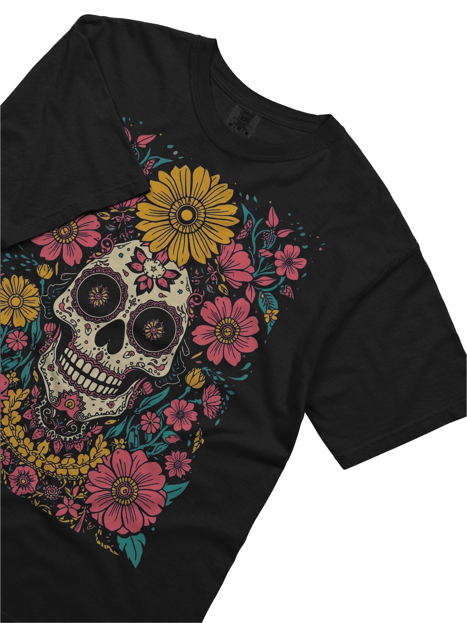 Ornate Sugar Skull Heavyweight Tee product image (2)
