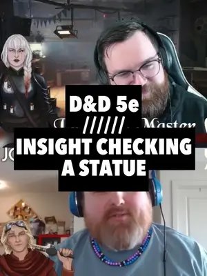 Insight checking a statue. Catch our dire odyssey #dungeonsanddragons podcast Silvistead on your favourite podcast app or the link in our bio. #dndtiktok #ttrpgtok #dnd #dnd5e