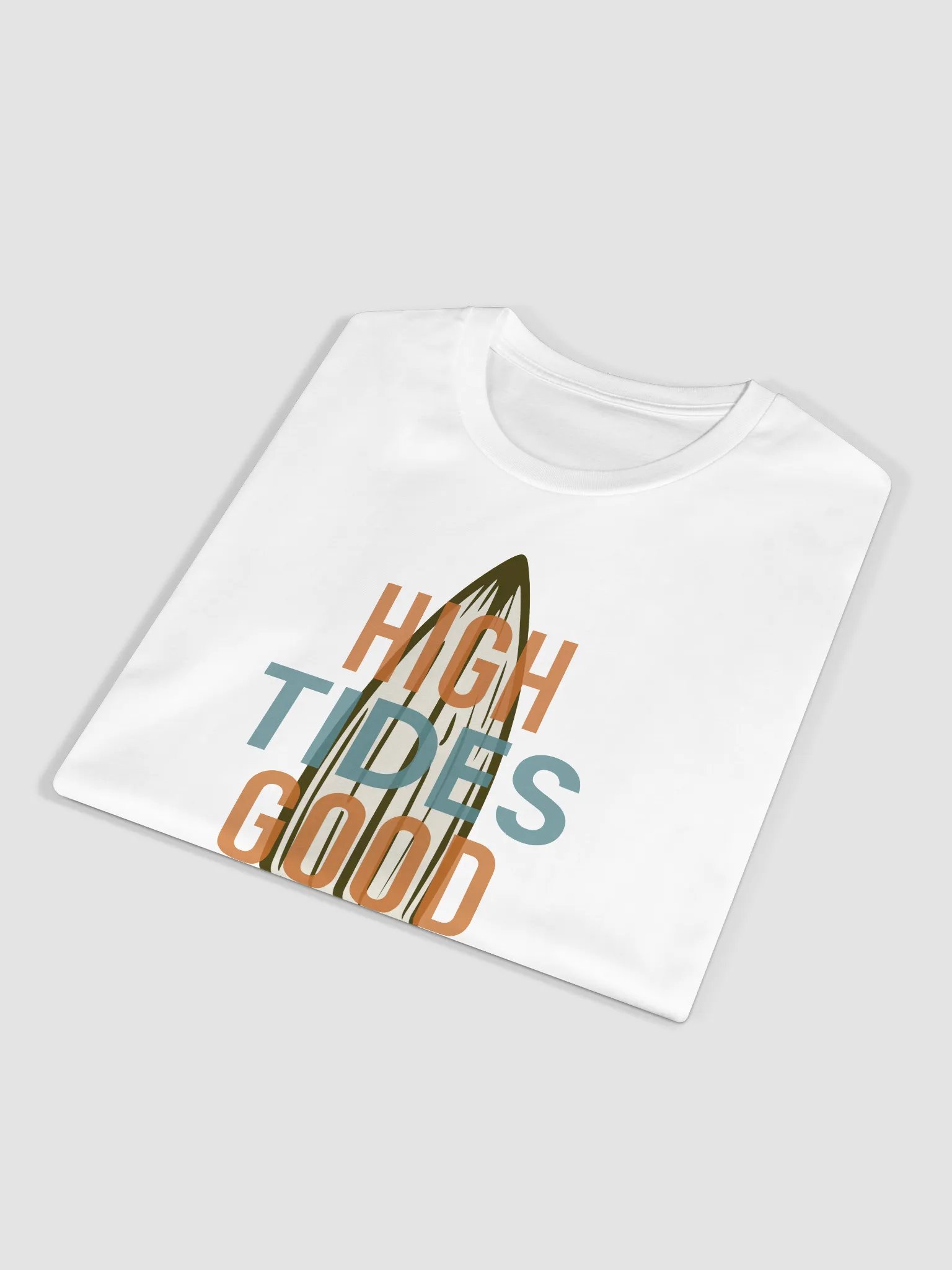 High Tides Good Vibes Surfboard T-Shirt product image (16)