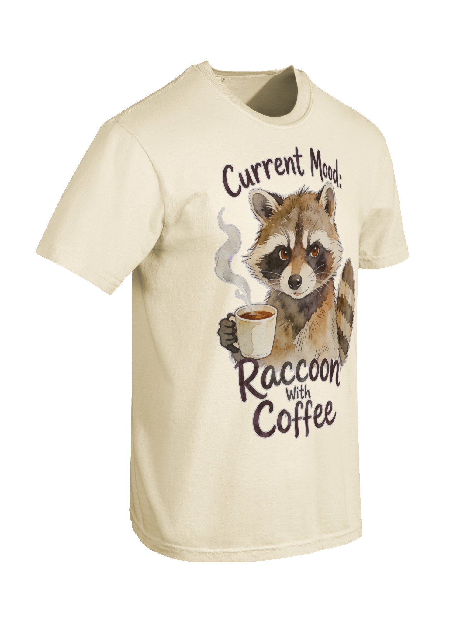 Current Mood Raccoon With Coffee Comfort Colors T-Shirt product image (23)