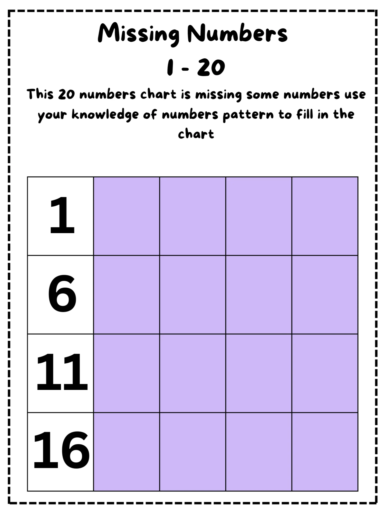 Missing Numbers Workbook product image (2)