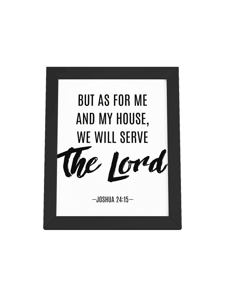 Joshua 24:15 Framed High-Quality Matte Poster product image (1)