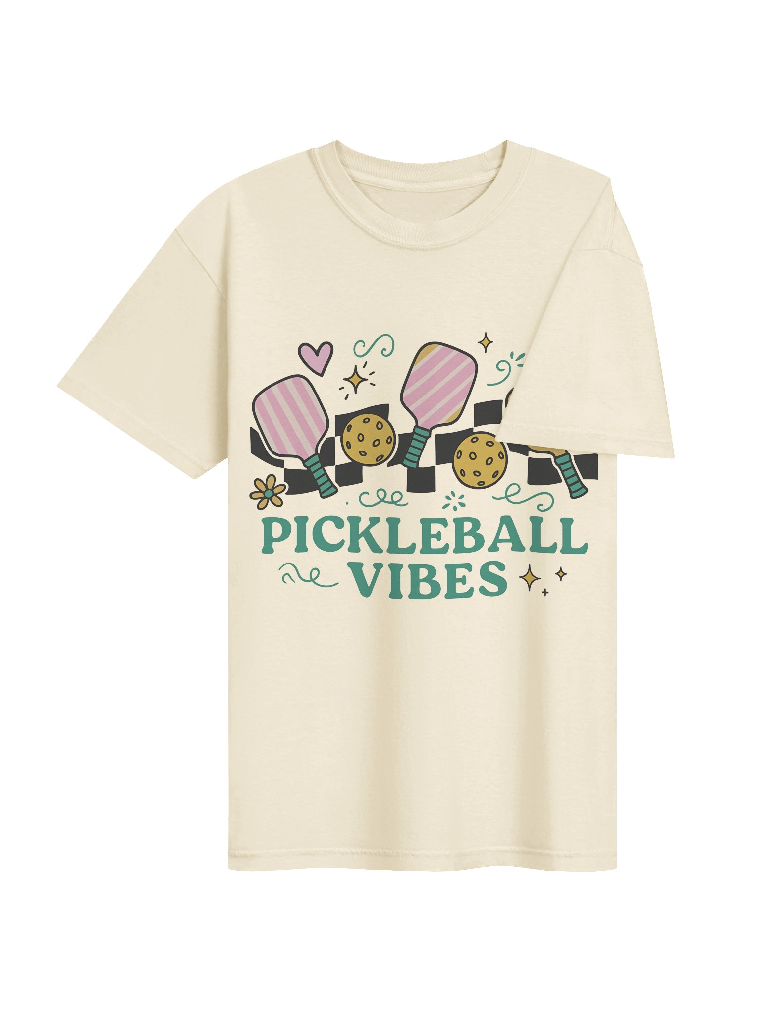Pickleball Vibes Heart Doodle Tee product image (4)