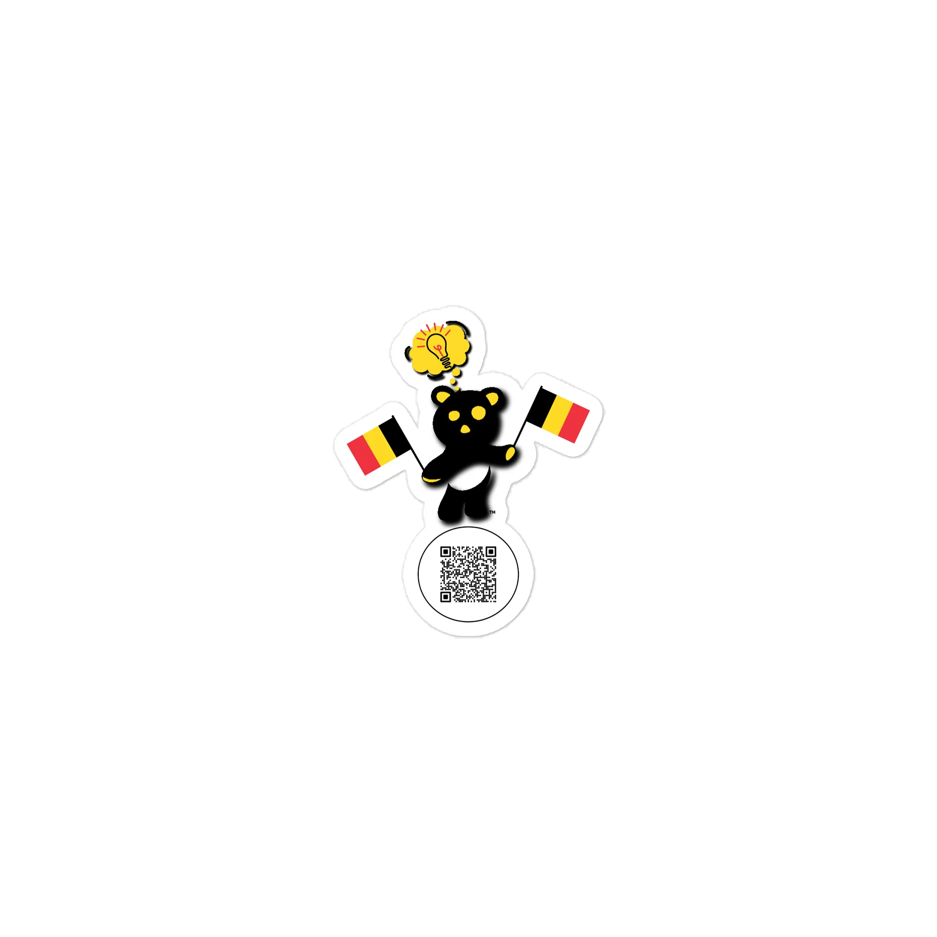 Belgium — Country Bear Sticker | BehrBrained Media product image (1)