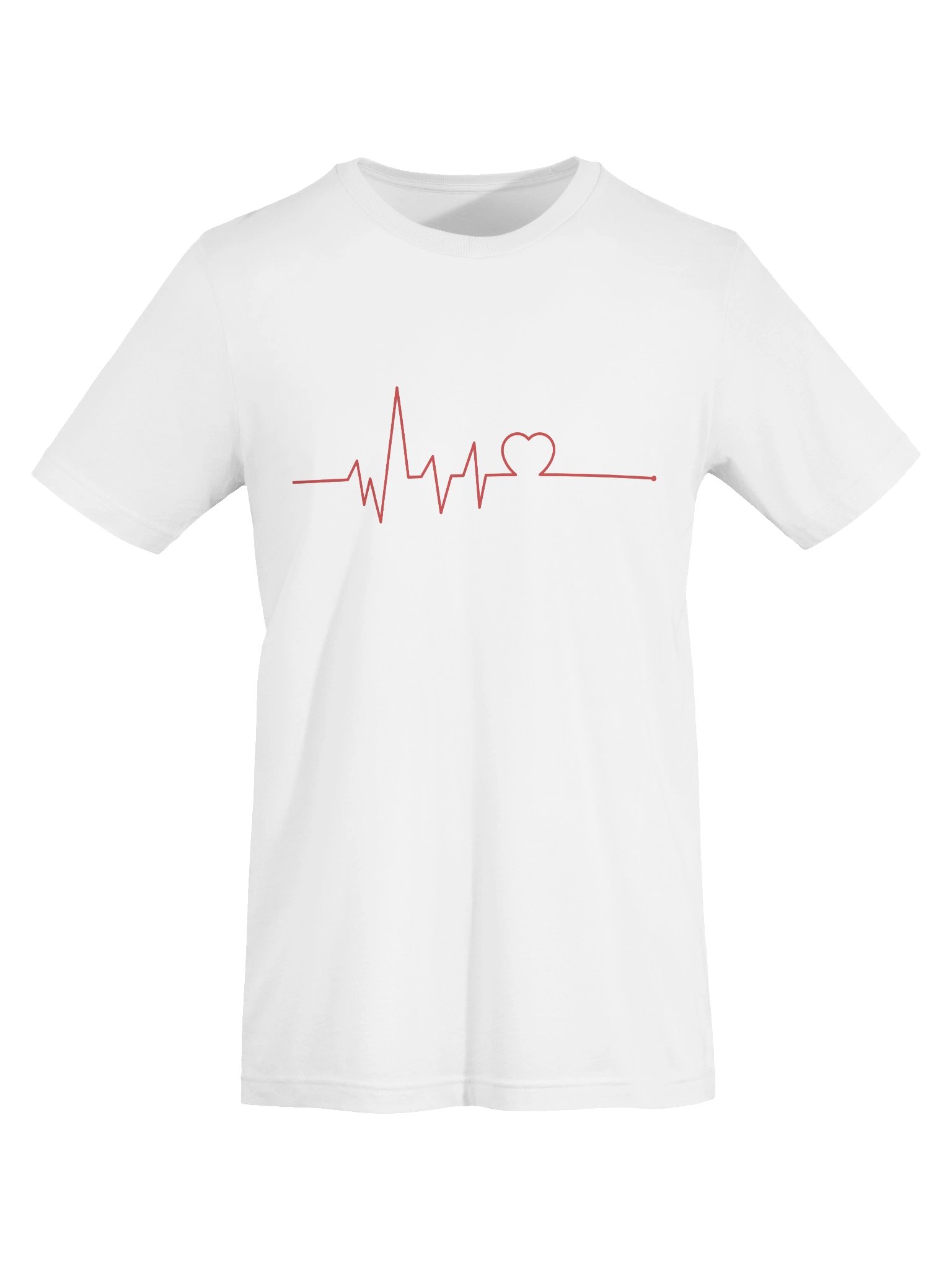 Minimalist Heartbeat Graphic T-Shirt - Red EKG Line Art Tee product image (7)
