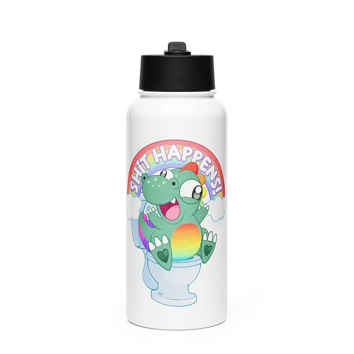 Shit Happens Water Bottle with Straw product image (1)
