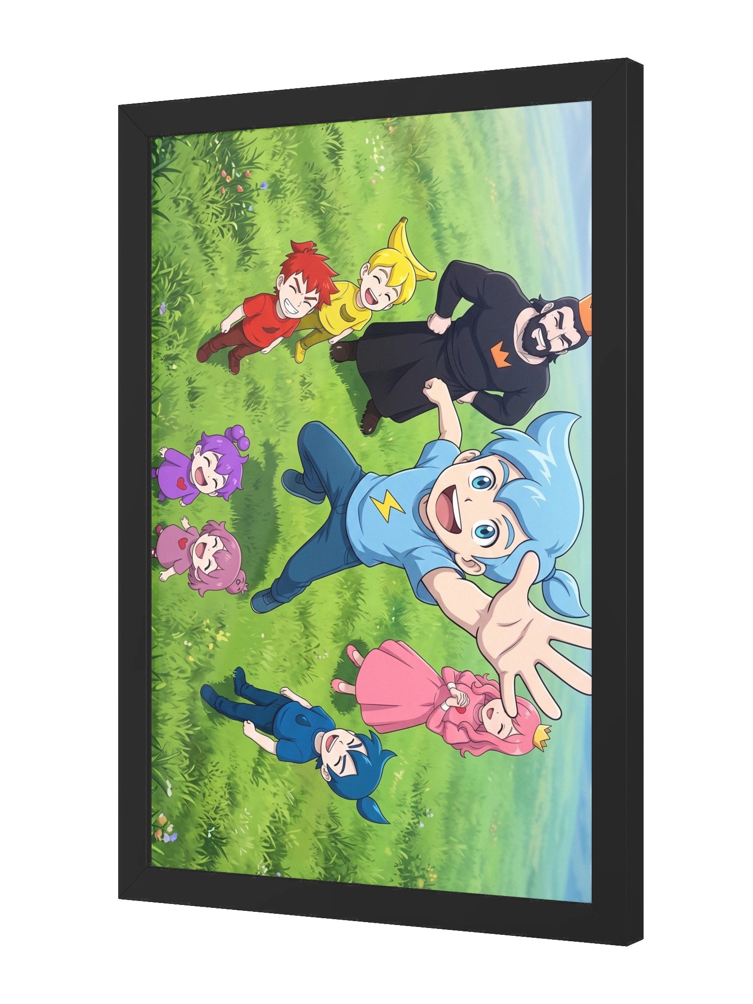 لوحة عائلة مستر ماس بأسلوب الانمي | MrMAS Anime Family Framed Poster product image (3)