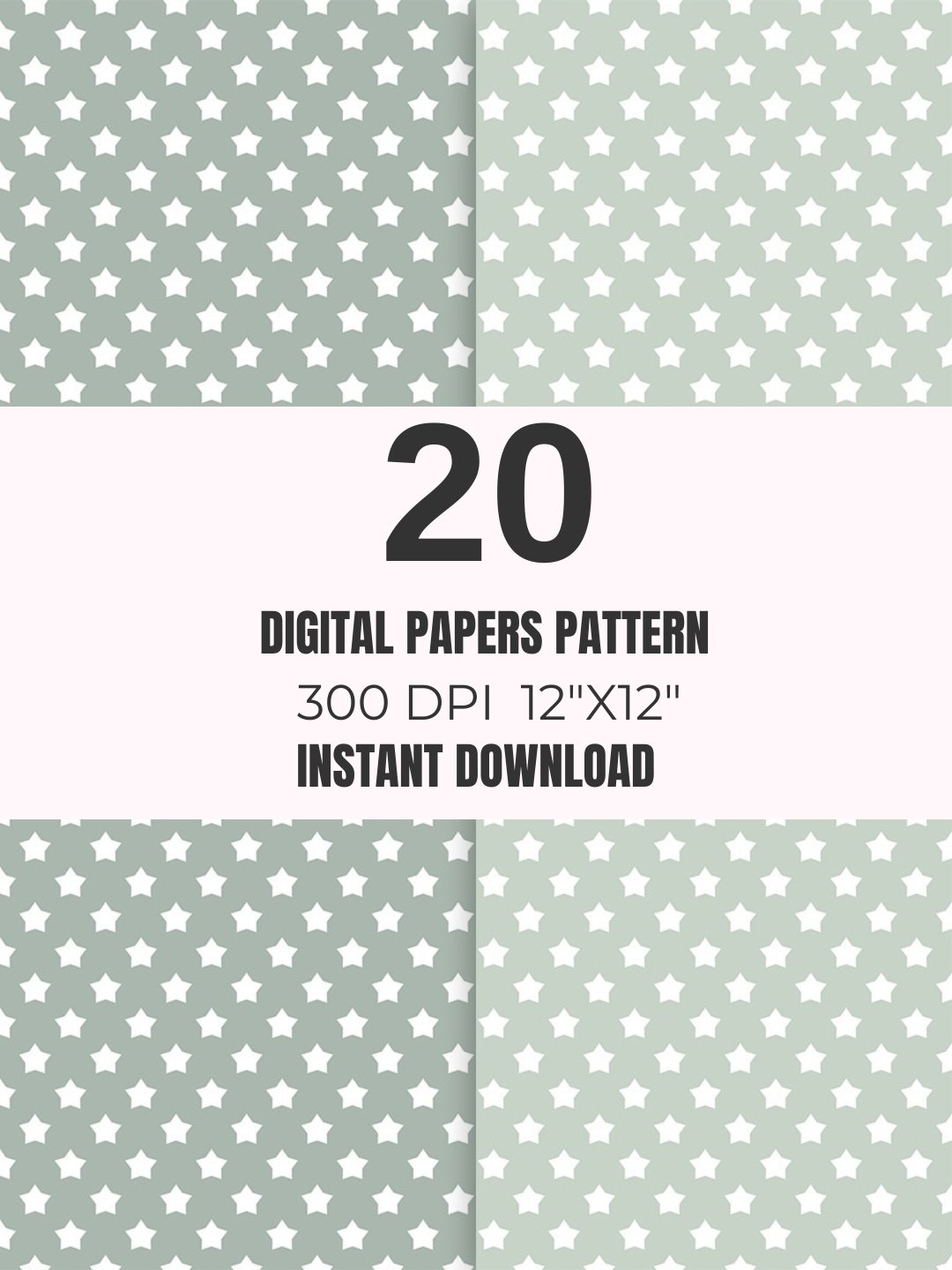 Pastel Pink & Sage Seamless Paper Pack 20 product image (3)