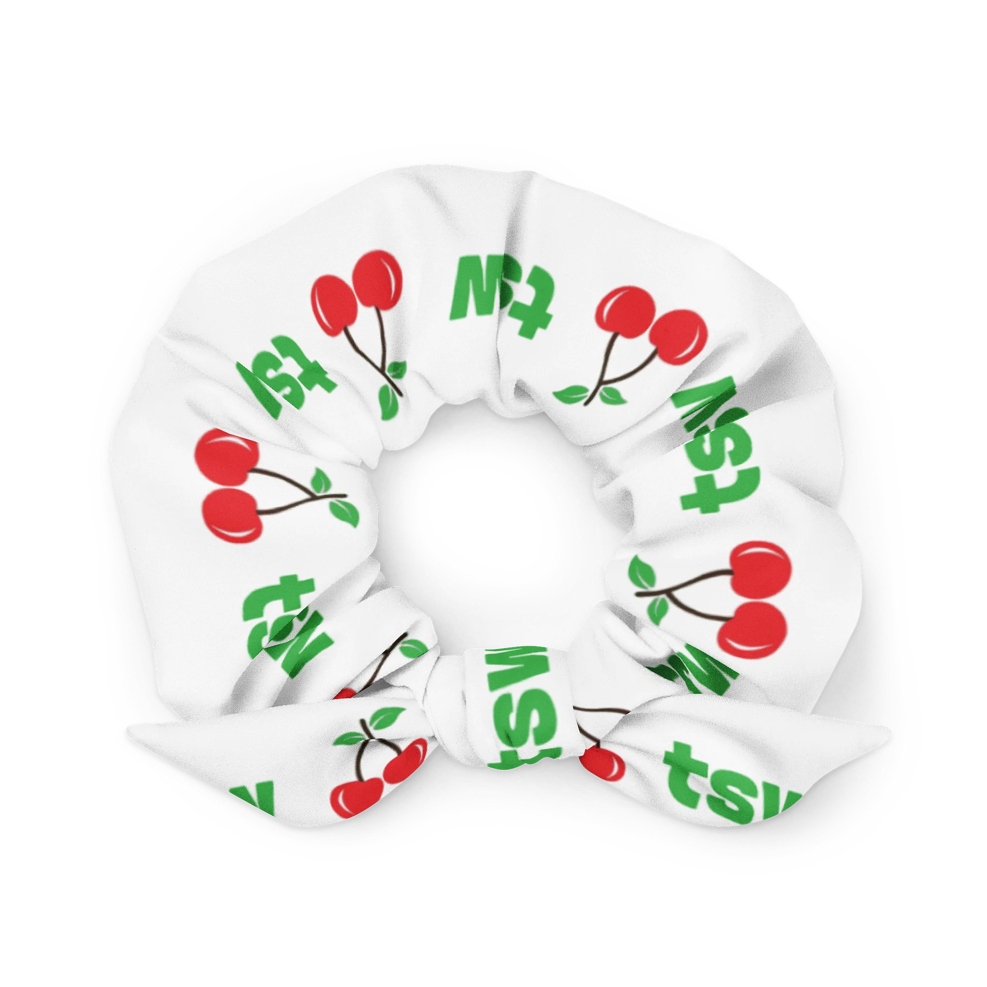 green and red tsw cherries scrunchie product image (1)