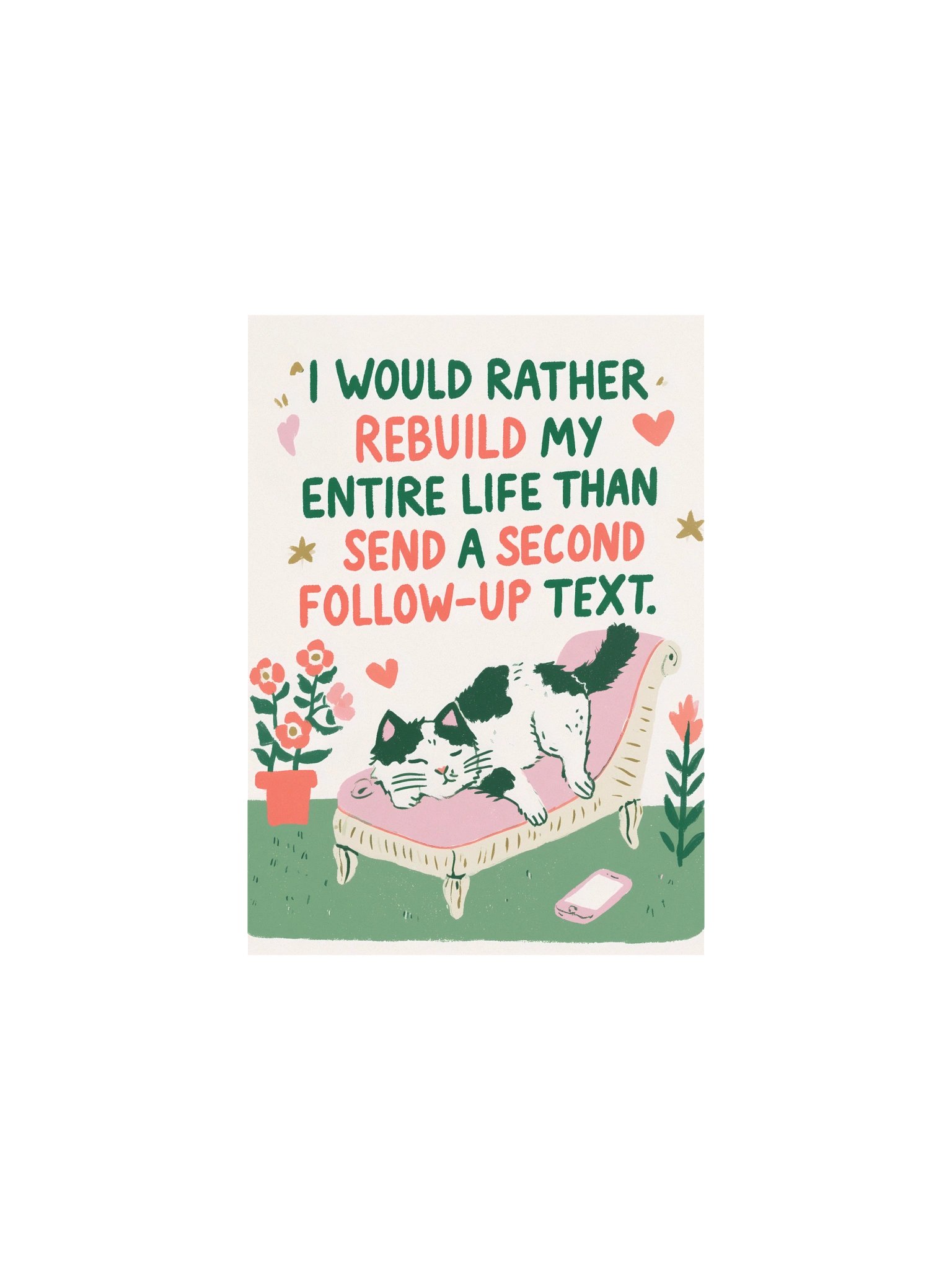 Rather Rebuild My Life Cat Poster product image (3)