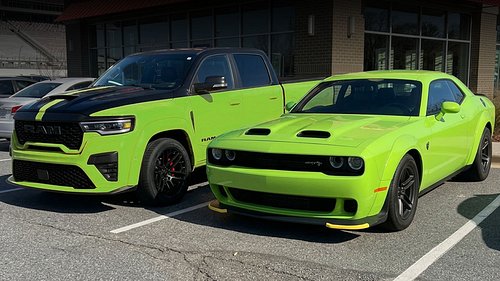 @ramtrucks  hear me out! A sublime green SRT Rumble Bee would look awesome beside my Dodge Demon 170!
#Dodge #Ram #SRT #Demon...