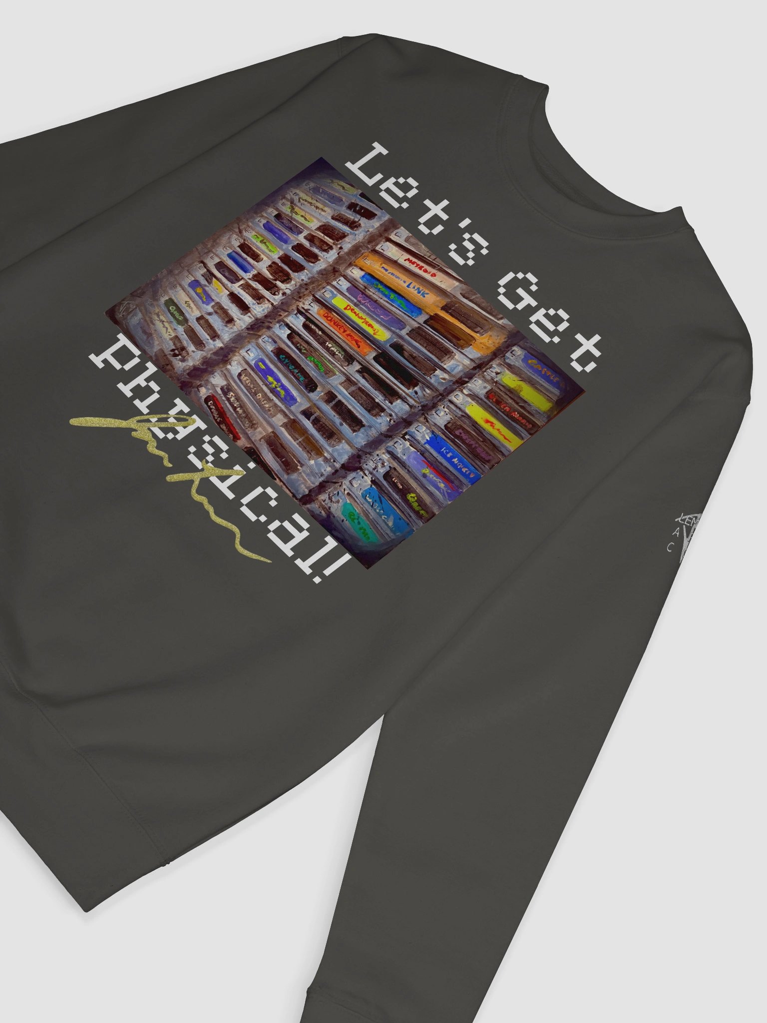 "Let's Get Physical!" Stacked Retro Gaming Cartridges Sweatshirt product image (6)