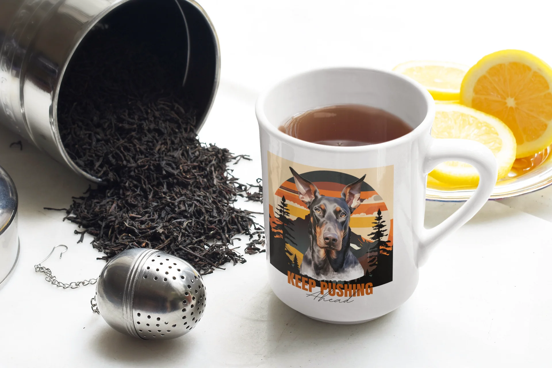 Keep Pushing Ahead Doberman Mug product image (2)