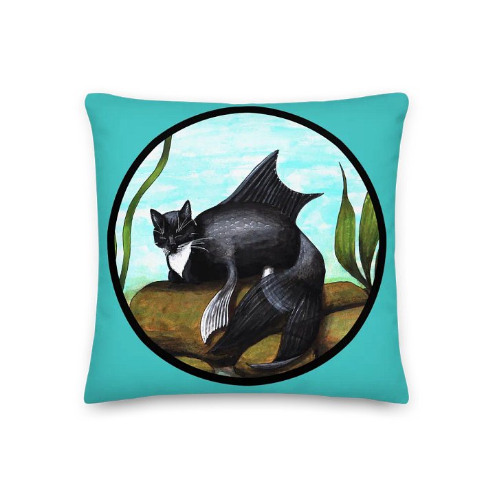 Mermeow Tuxedo Pillow product image (1)